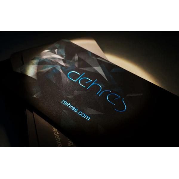 Quality Blue Foil Stamped Soft Touch Coating Business Cards Square Rounded Edges wholesale