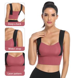 Mesh Breathable Push Up Plus Size Sports Bra High Elastic Removable Padded