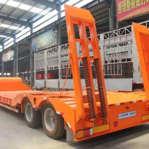 China Liangshan Juyuan 2 Axles and 3 Axles Semi Trailer for 60 Ton Heavy Equipment Delivery on sale