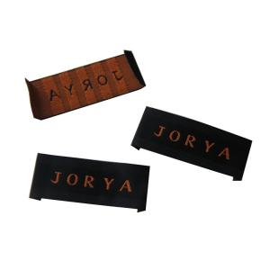 Crochet Handmade Clothing Labels Soft Edge Satin Surface Acurate logo end foled