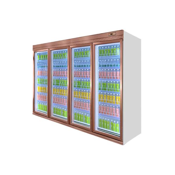 1800W Commercial Beverage Cooler Glass Vitrine Drinks Upright Showcase For