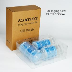 Dinners Solar Powered Electronic Candles With Artificial LED Glowing Flames