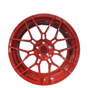18'' 19'' 20'' 21'' 22 InchRed Colour polished Monoblock Forged Alloy Wheels