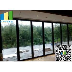 Sliding Aluminum Glass Partition Wall , 10mm Tempered Glass Wall Partition