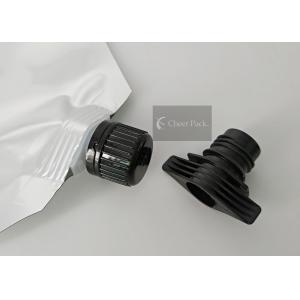 Cheap Black Color Screw On Pour Spouts 1.6cm Inner Dia For Liquid Soap Doypack for sale