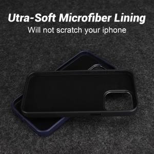 Embossed Logo PU Leather Phone Case Shockproof for IPhone 15 Pro Max