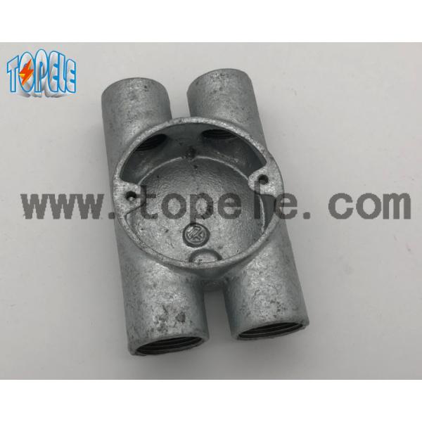 Quality BS4568 Electrical Conduit Fittings Twin Through Way H Malleable Iron Box 20mm -32mm wholesale