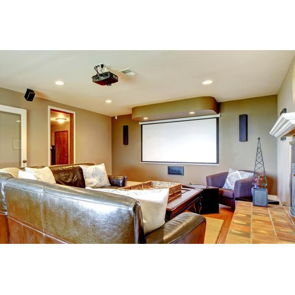 Fiberglass Manual Projection Screens 178x178cm Wall Ceiling For Meeting Room