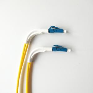 Singlemode Duplex LC LC Fiber Optic Patch Cable 90 Degree Angled Boot OD 2.0-3