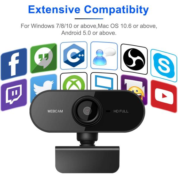 USB Free Drive Plug 2 Megapixel Web Camera 5V 30FPS Fixed Focus Full Hd 1080p