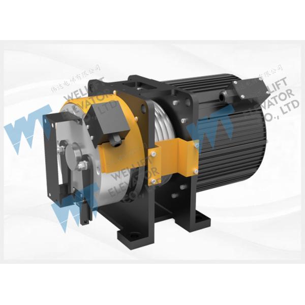 Compact Structure Gearless Traction Elevator Motor Dish Brake For Home / Villa