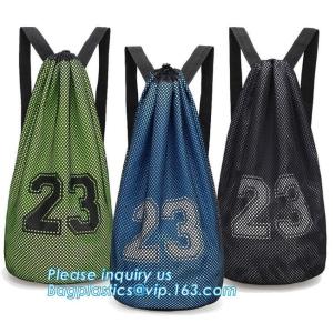 promotional daily recycled customized wholesale mesh drawstring backpack