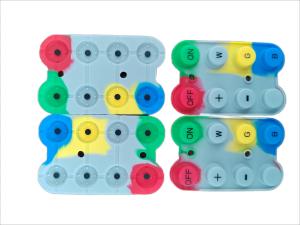 Customized Shape Silicone Buttons For Electronic Devices With Conductive Button Switches And Silicone Rubber Buttons