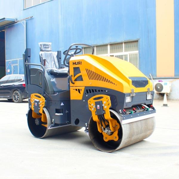 Quality 1 Ton 2T 3T Double Drum Mini Road Roller Compactor in India Excitation Frequency 70Hz wholesale