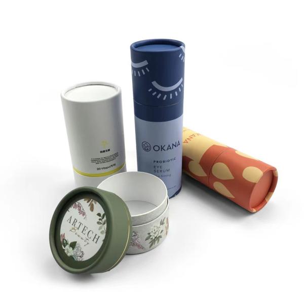 Printed Paper Tube Food Packaging With Matt Lamination Customizable Design