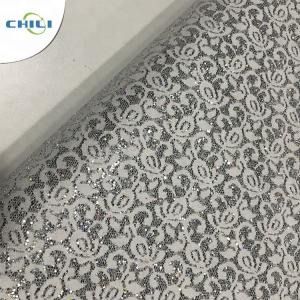 Good Quality Mesh Glitter pu shoe Leather