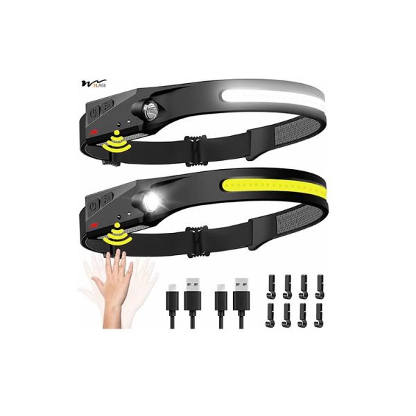 Quality Rechargeable 2PCS 230 degrees Wide Beam Head Light Flashlight for Camping Gear Adults wholesale