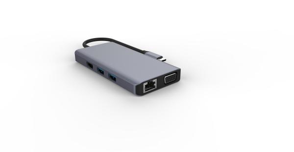 Quality 4K 9 In 1 Adapter With Ethernet 4K Usb C To Hdmi Hub Micro SD Card Reader wholesale