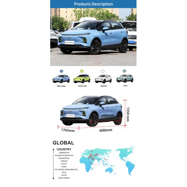 New Energy Fast Charging Electric Car High Speed Geely Used Car