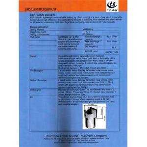 TSP-Flush40 drilling rig for Bangladesh buyer