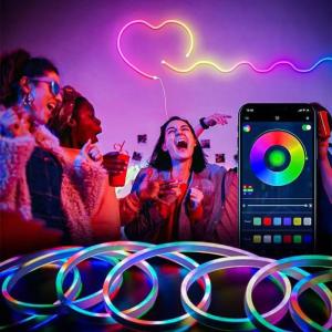 Flexible 6x12 Addressable Rgb Neon Light 5v Usb Led Strip Set