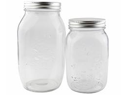 Cheap Personalized Couples Glass Canning Jars , Wide Mouth Mason Jars With Lids for sale