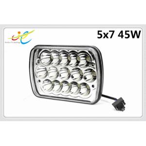 DCV12V 24V sealed beam rectangle 5x7 45W truck headlight with Hight Low Spot