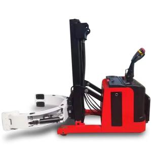 1.5 Ton 4000mm Full Electric Stacker With Adjustable Clamp For Handling Paper