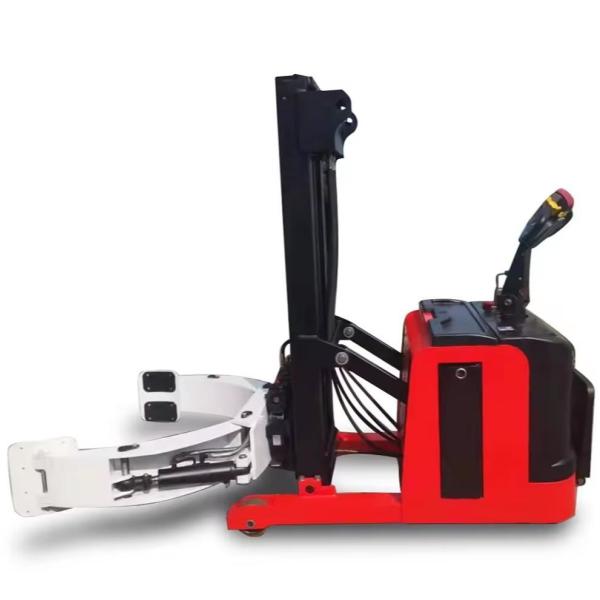 1.5 Ton 4000mm Full Electric Stacker With Adjustable Clamp For Handling Paper
