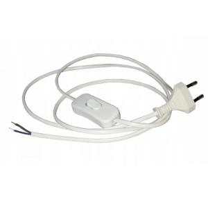 2.5A Rated Current White Kettle Plug Power Cord with Oxygen Free Bared Stranded