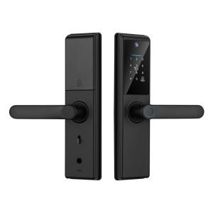 Cheap S821max Camera Smart Lock with Tuya App Remote Contorl Fingerprint Card Code Key Multi Unlock Way Smart Home Door Lock for sale