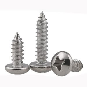 GB845 SUS304 SUS316 Cross Recessed Pan Head Tapping Screw