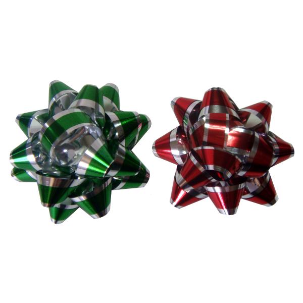 Quality Decoration Star Gift Wrap Bows Iridescent Metallic And Holographic Material wholesale