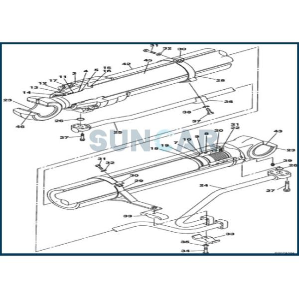 Quality LZ008290 Boom Cylinder Seal Repair Kit fits CNH CX460 CX470B CX470C wholesale