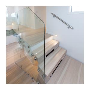 Luxury Modern Home Design Wooden Floating Staircase Customized Straight