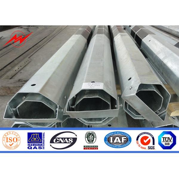 Quality 11.9M 8kn Three Sections Metal Utility Pole Galvanized Multifunction Ladder Top wholesale