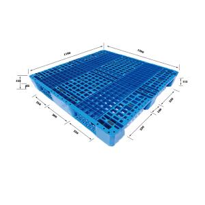 Cheap Grid Surface HDPE Pallets 1300mm×1100mm×155mm 4 Way Entry CE for sale