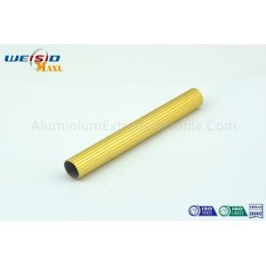 6063 T5 Golden Color Anodised Aluminium Profile ，Extruded Aluminum Tube