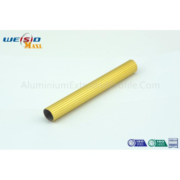 Quality 6063 T5 Golden Color Anodised Aluminium Profile ，Extruded Aluminum Tube wholesale