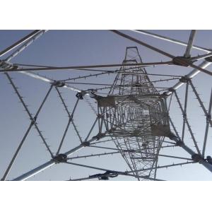 Tubular 220kV Power Distribution Tower , Steel Structure Lattice Cell Tower