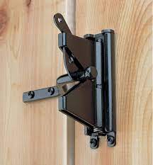 Garage Door Security Slide Latch Lock Hardware Rotating Self Adjusting Silver Outer Steel