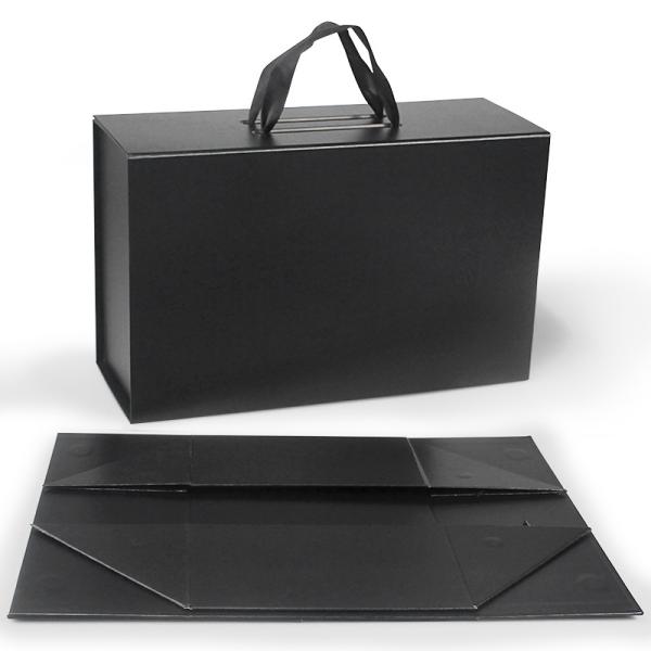 Foldable Magnetic Gift Box With Handle For Clothing And Shoes Rigid Square