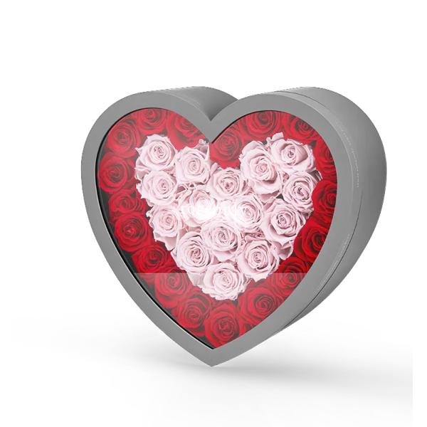 Custom Design Cardboard Heart Shape Packaging Gift Flower Box with Luxury Printing