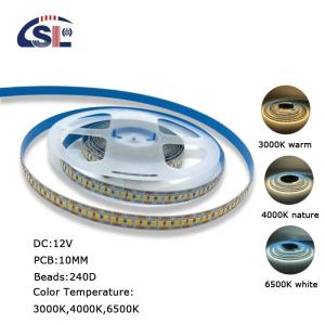 China 240leds/m 10mm Customized Die-Cutting Board SMD2835 Led Strip Light for Stage Lighting on sale