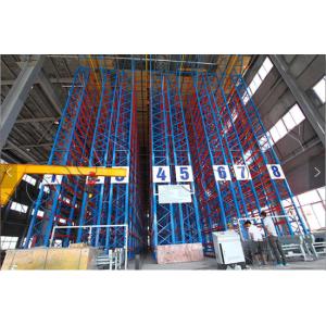 Steel Structure Large ASRS Racking System / Blue Color Heavy Duty Pallet Racks