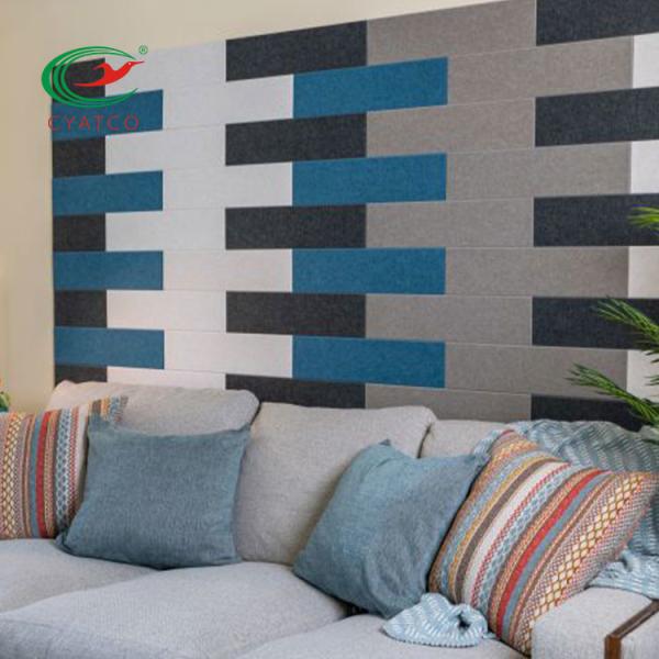 Odorless Stable Acoustic Fiber Board , Multicolor Polyester Fiber Sound Absorption