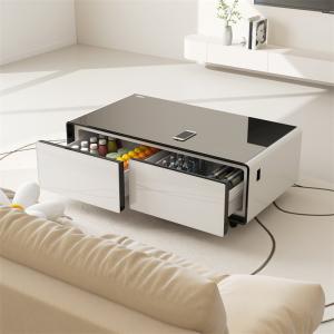 Smart Coffee Table with LED Atmosphere Light and USB Charger Other Refrigeration