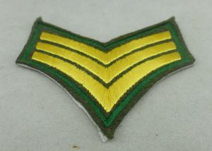 China Cotton Rank Customizable Patches And Military Embroidered Emblems on sale
