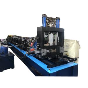 Gcr15 Roller / Chain Drive PLC Control CZ Purlin Roll Forming Machine