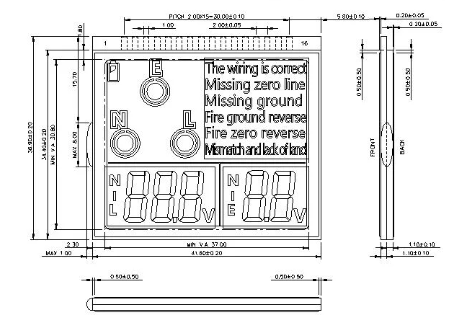 VDD 3V Negative Transmissive Segment VA LCD Panel For Circuit Test Instrument